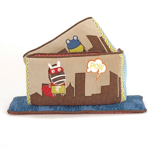 Cocalo Superhero Pals 4-piece Crib Bumper - Reversible