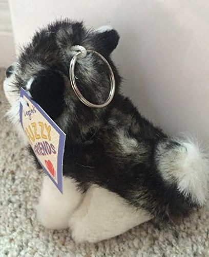 Plush Husky Puppy Dog Keychain By Fuzzy Friends Legends- 5 Inches