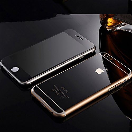 iPhone 6 (4.7 Inch Only) Screen Protector, Front+Back Mirror Tempered Glass Film Screen Protector Cover for iPhone 6 4.7 Inch [2-Pack][Crystal Clear]-Black