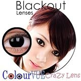 ColourVUE Fasion Crazy Contact Lenses - Blackout - Last 1 Year