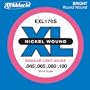D'Addario EXL170S Nickel Wound Bass Guitar Strings, Light, 45-100, Short Scale