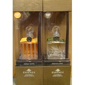 2 Pack Essenza Reed Diffuser Home Fragrance Oil Gift Set - Papaya Vanilla and Rosemary... by Essenza