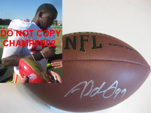 ALDON SMITH,SAN FRANCISCO 49ERS,49ERS,NINERS,MISSOURI TIGERS,SIGNED NFL FOOTBALL WITH PROOF + COA