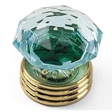 Review Laurey  / Laurey 38mm Mushroom Knob - Acrylic Brass Base - Aqua