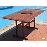 Eco Friendly Patio Dining Table and Lazy Susan