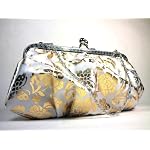 HANDBAG Purse Floral Gold WiseGloves DRESS HANDBAG EVENING