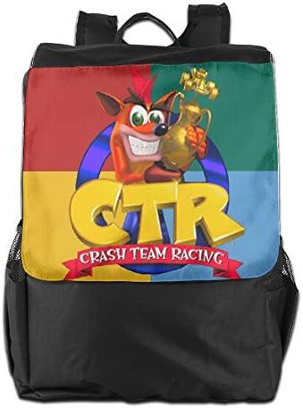 TySports Crash Bandicoot Remastered Casual Fashion Backpack Shoulder Bag Black