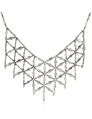 Lucky Brand Silver Beaded Collar Necklace, 19"