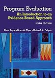 Program Evaluation: An Introduction to an Evidence-Based Approach