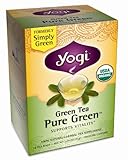 IMAGE OF Yogi Green Tea Pure Green, Herbal Tea Supplement, 16-Count Tea Bags (Pack of 6)