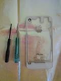 White Color Transparent Plastic Glass ~ Full Battery Back Cover Case Housing for Apple Iphone 4 G 4G Verizon CDMA with Frame ~ Repair Parts Replacement