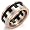Unusual 3 Tone Stainless Steel Mens Ring Band 9mm (Gold Silver Black) (8)