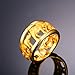 18K Gold Plated Engagement Ring Yellow Elephant-caravan Size 6-10