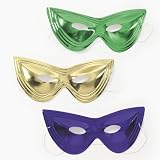 Mardi Gras Cat Eye Masks (2 dz)