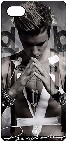 iPhone 5 5S Case Justin Bieber, Scratch-Resistant Soft Rubber Plastic Slim Bumper Phone Case Cover for iPhone 5 5S