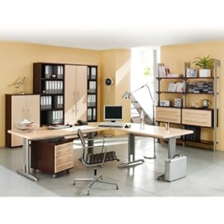10-teiliges Arbeitszimmer-Komplett-Set (Wenge-Ahorn)