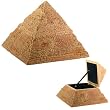 Sandstone Pyramid Box - Cold Cast Resin - 5.5" Height