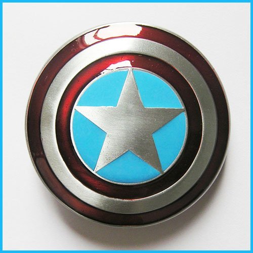  Western STAR CAPTAIN AMERICA SHIELD Belt Buckle CA-076