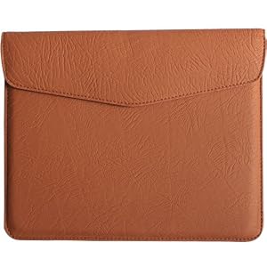 Slip Sleeve Leather Case Cover Pouch For iPad 2 Brown
