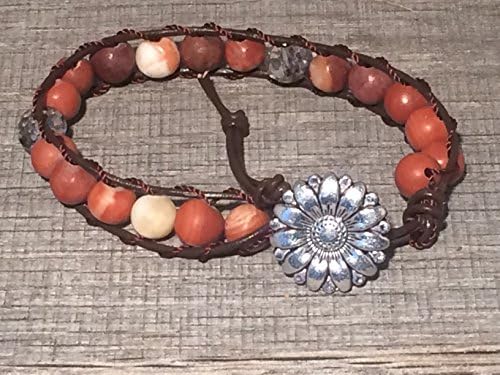Bohemian Chan Luu Style Red Italian Onyx Natural Stone Bead Bracelet