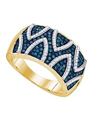 0.65CTW BLUE DIAMOND FASHION RING