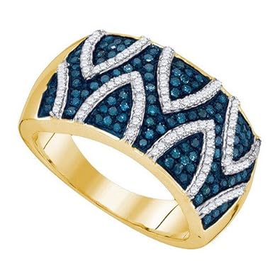 Cheap Girls Jewelry 0.65CTW BLUE DIAMOND FASHION RING For Sale