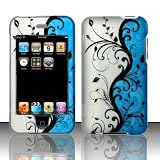 Blue Vintage Design Hard Snap on Case Cover Faceplate Protector for Apple Ipod Touch 2 2nd Generation / Touch 3 3rd Generation + Free Texi Gift Box