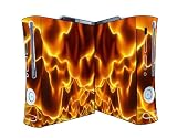 Bundle Monster Vinyl Skins Accessory For Xbox 360 Game Console - Cover Faceplate Protector Sticker Art Decal - Inferno