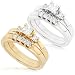 1/2ctw Three-Stone Diamond Wedding Rings Set in 14kt Gold (HI/I1-I2) - Size 5.5