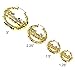 GemGem Jewelry Gold Tone Round Hollow Casting I love You Bamboo Hoop Pincatch Earrings for Women