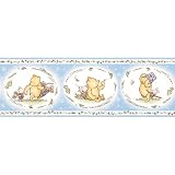 Imperial Disney Home DF059323B Pooh Classic Wall Border, Pastel Blue, 6.83-Inch Wide
