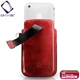 CAPDASE iPhone 3G & 3GS Smart Pocket Kraco, Red スマートポケット レザーケース クラコ レッド SLIH3G-S491の画像