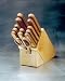 (Wood) 15-Piece Set (3" Parer, 4" Vegetable Slicer, 5" Utility, 6" Boning, 8" Bread, 8" Slicer, 8" Chef, 6