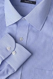 Cotton Rich Quick Iron Bengal Striped Shirt