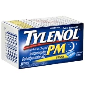Tylenol Extra Strength PM Caplets, Extra Strength Pain Reliever & Sleep Aid - 50 ea