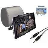 DBTech Car Headrest Mount Holder For Archos 101, Archos 70, Archos 9 - Include 5 ft. 3.5mm AUX Cable