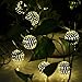 Modern Home Solar LED String Lights - Moroccan Metal Globe Lanterns
