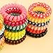 TR.OD Women's Telephone Line Design Hair Band Tie Rope Circle Ring Bracelet Random Colors Set of 5