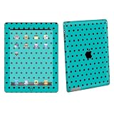Apple iPad 2 2nd Gen Tablet Vinyl Protection Decal Skin Green Black Dot