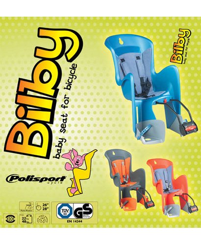 Polisports チャイルドシート フレーム取付タイプ Bilby QST ポリスポーツ BLUE/SILVER