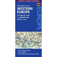 Road Map Western Europe (AA Road Map Europe 1)