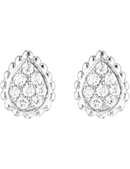Boucheron Fine Womens Earrings 18K White Gold Serpent Boheme JCO00961