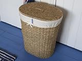 WICKER SEAGRASS LAUNDRY LINEN BASKET