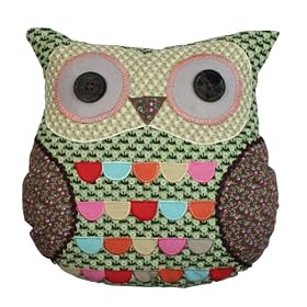 Owl Green Cushion