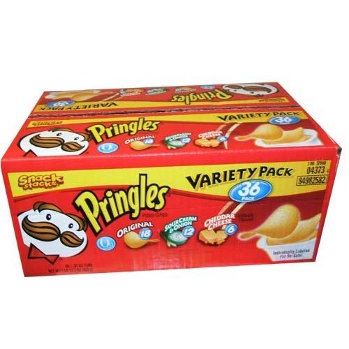 Pringles Variety Pack Potato Chips - 36 Individual Packs Snack Stacks
