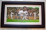Barry Bonds San Francisco Giants Framed 500 Home Run Canvas Autographed Lithograph