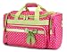 Fuchsia & Lime Green Polka Dot Duffel Bag~ great for travel or dance
