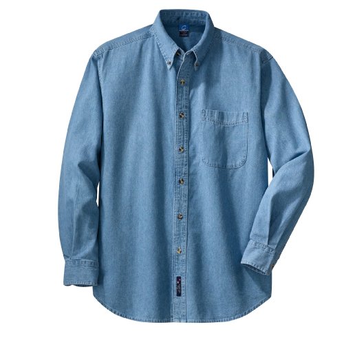 Port & Company - Long Sleeve Value Denim Shirt. SP10