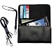 Black Purse Hand Bag Case for the LG KP550 Rip Curl with both a hand and shoulder loop option - a unique Gomadic design