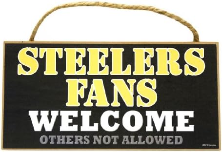 Pittsburgh Steelers Small Wood Welcome Sign